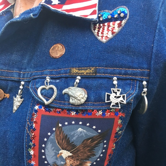 Custom Vintage Wrangler USA Eagle Denim Jacket - Picture 9 of 13